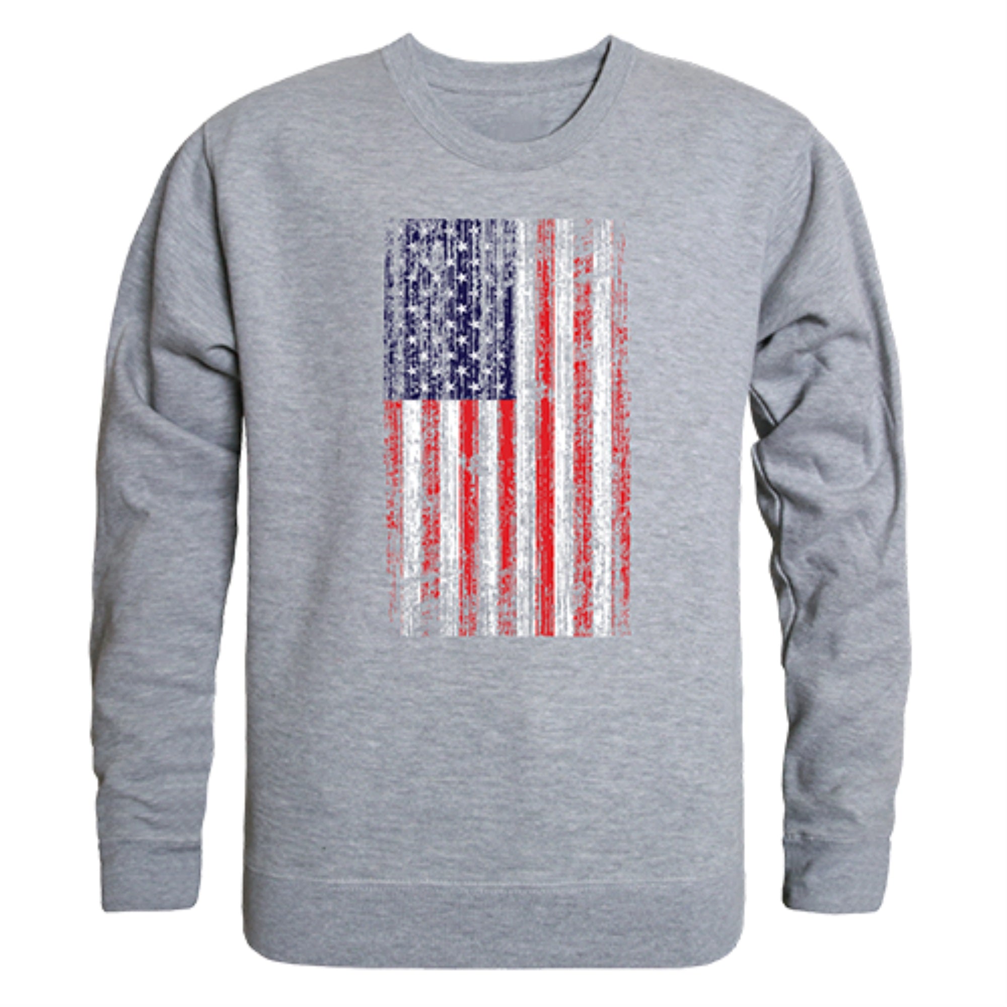 GraphicCrewneck,Distressed Flag, HGY, L