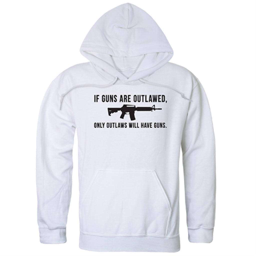 Graphic Pullover, Outlawed, White, M