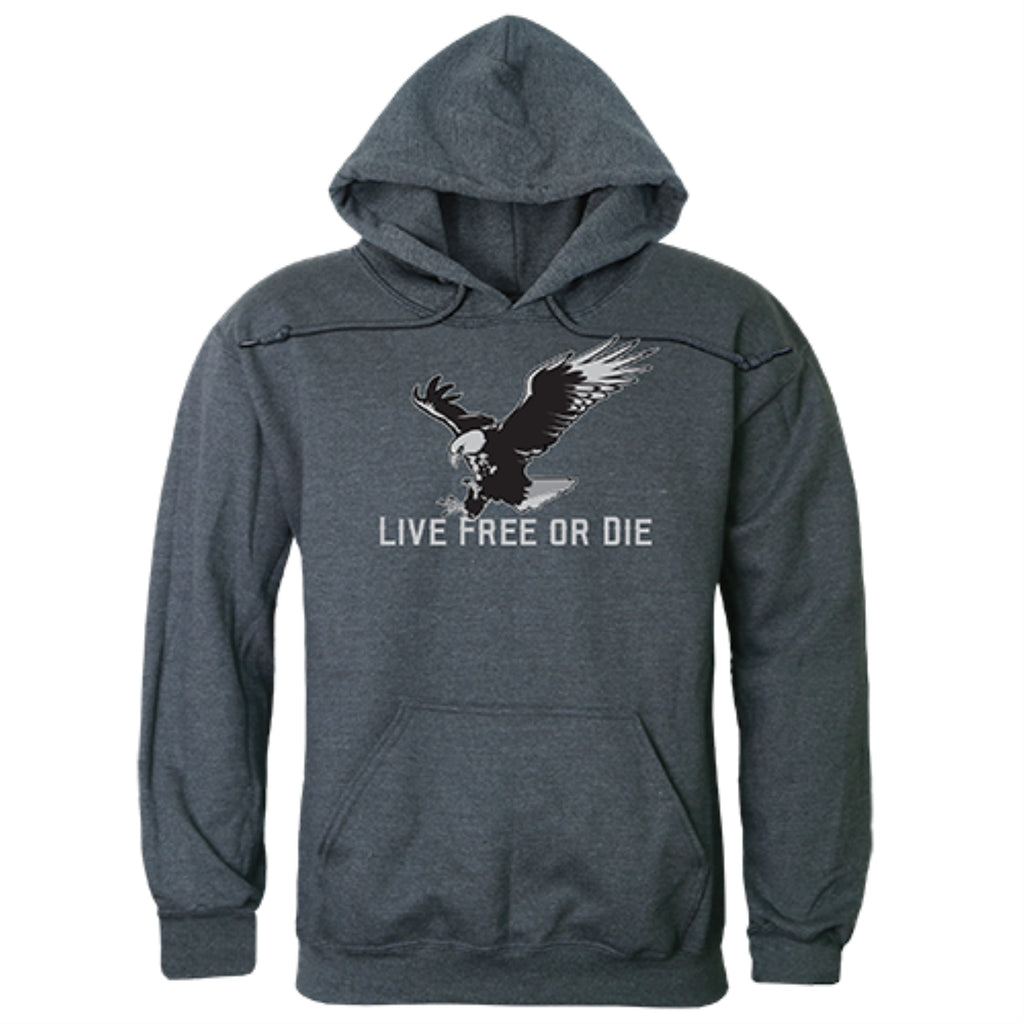 Graphic Pullover, Live Free, H.Char, XL