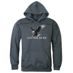 Graphic Pullover, Live Free, H.Char, XL