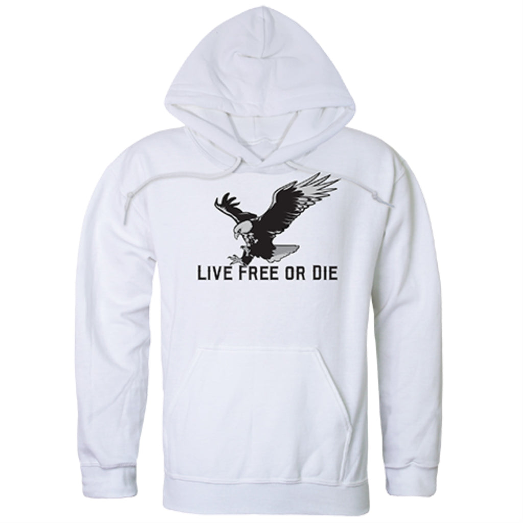 Graphic Pullover, Live Free, White, S