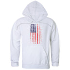 Graphic Pullover,Distressed Flag, White, L