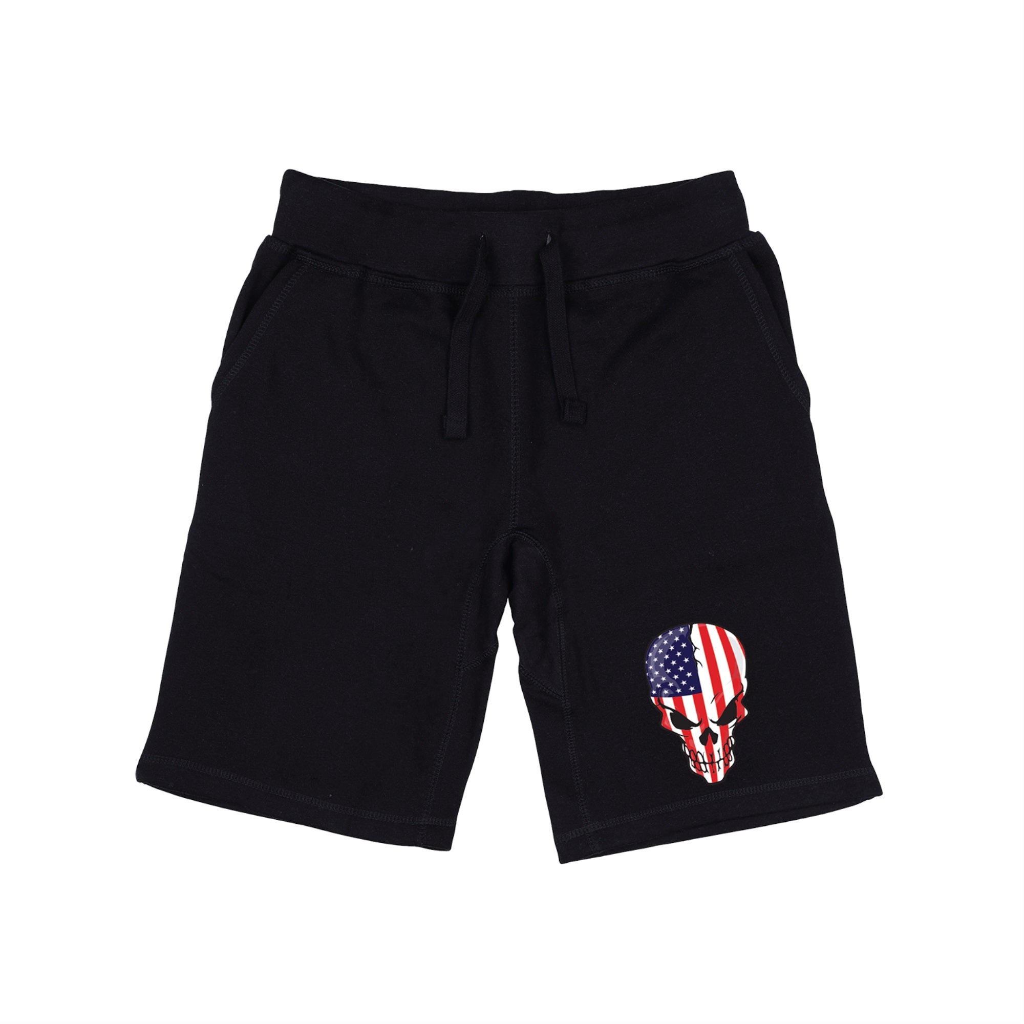 Graphic Shorts, Skull Flag, Black, 2X