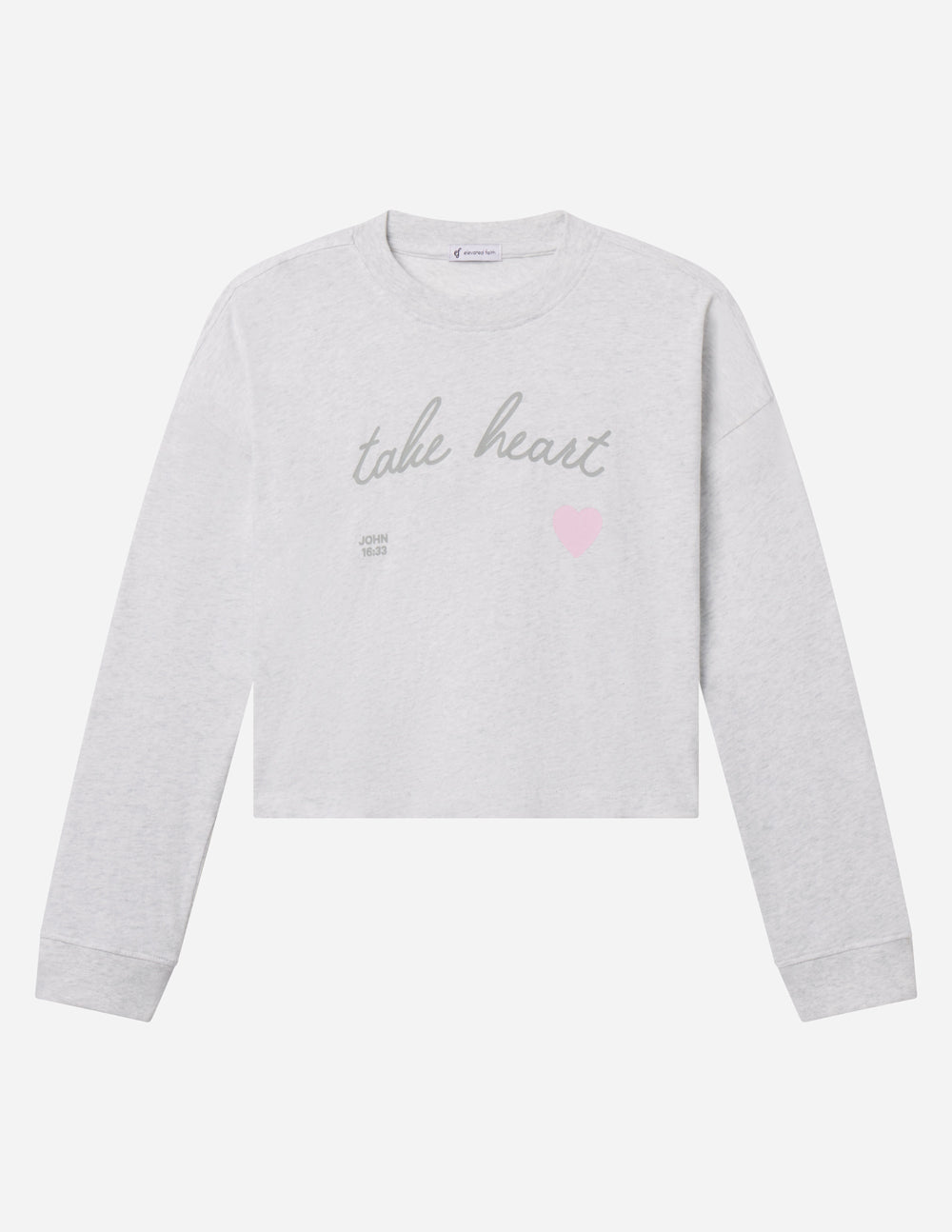 Take Heart Cropped LS Women's Tee