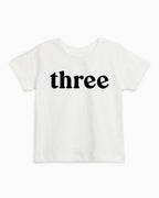 Three Birthday Girl & Boy Organic Cotton Kids T-Shirt – Serif 3rd Birthday Baby & Youth Tee