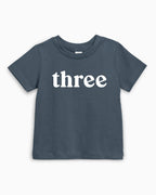 Three Birthday Girl & Boy Organic Cotton Kids T-Shirt – Serif 3rd Birthday Baby & Youth Tee