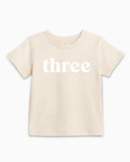Three Birthday Girl & Boy Organic Cotton Kids T-Shirt – Serif 3rd Birthday Baby & Youth Tee