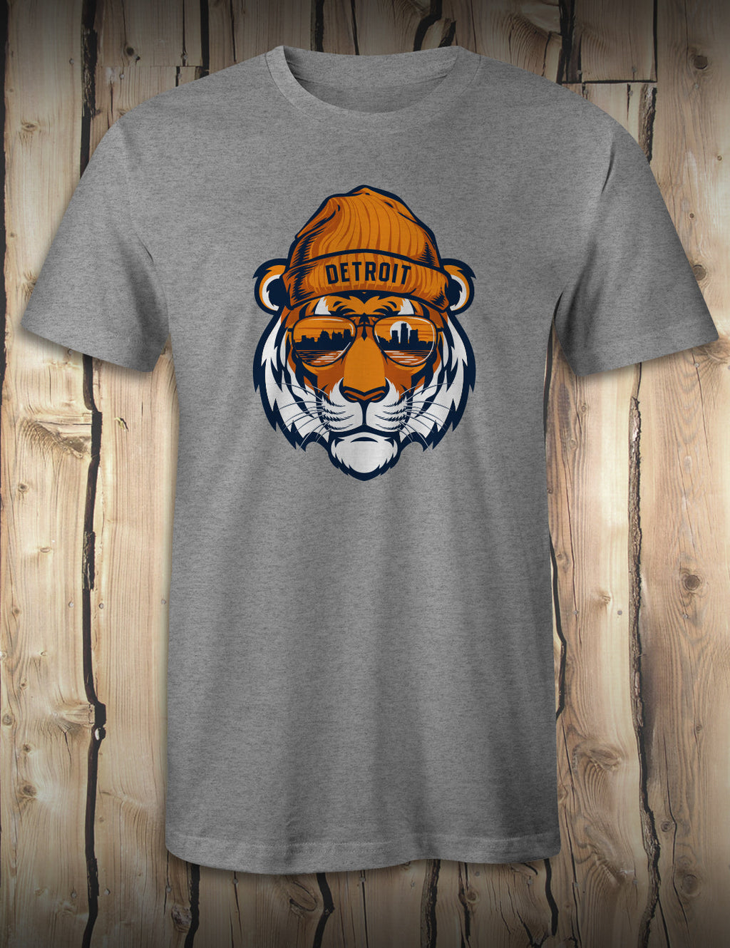 Tiger Head - Heather Gray