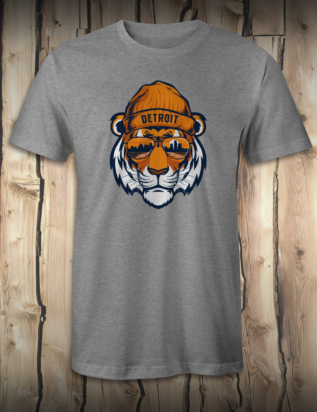 Tiger Head - Heather Gray
