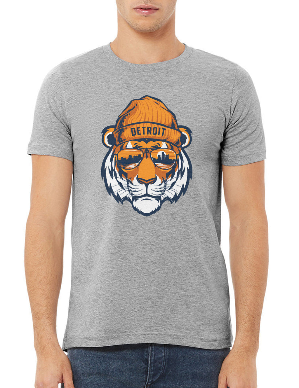 Tiger Head - Heather Gray