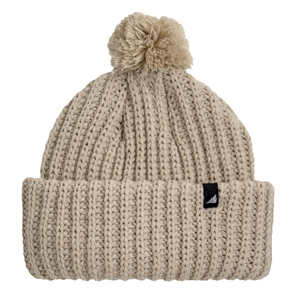 Toddler Acrylic Ribbed Cuff with Matching Pom Hat