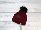 Toddler Acrylic Ribbed Cuff with Pom Hat
