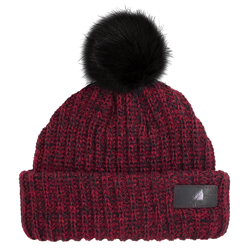 Toddler Acrylic Ribbed Cuff with Pom Hat