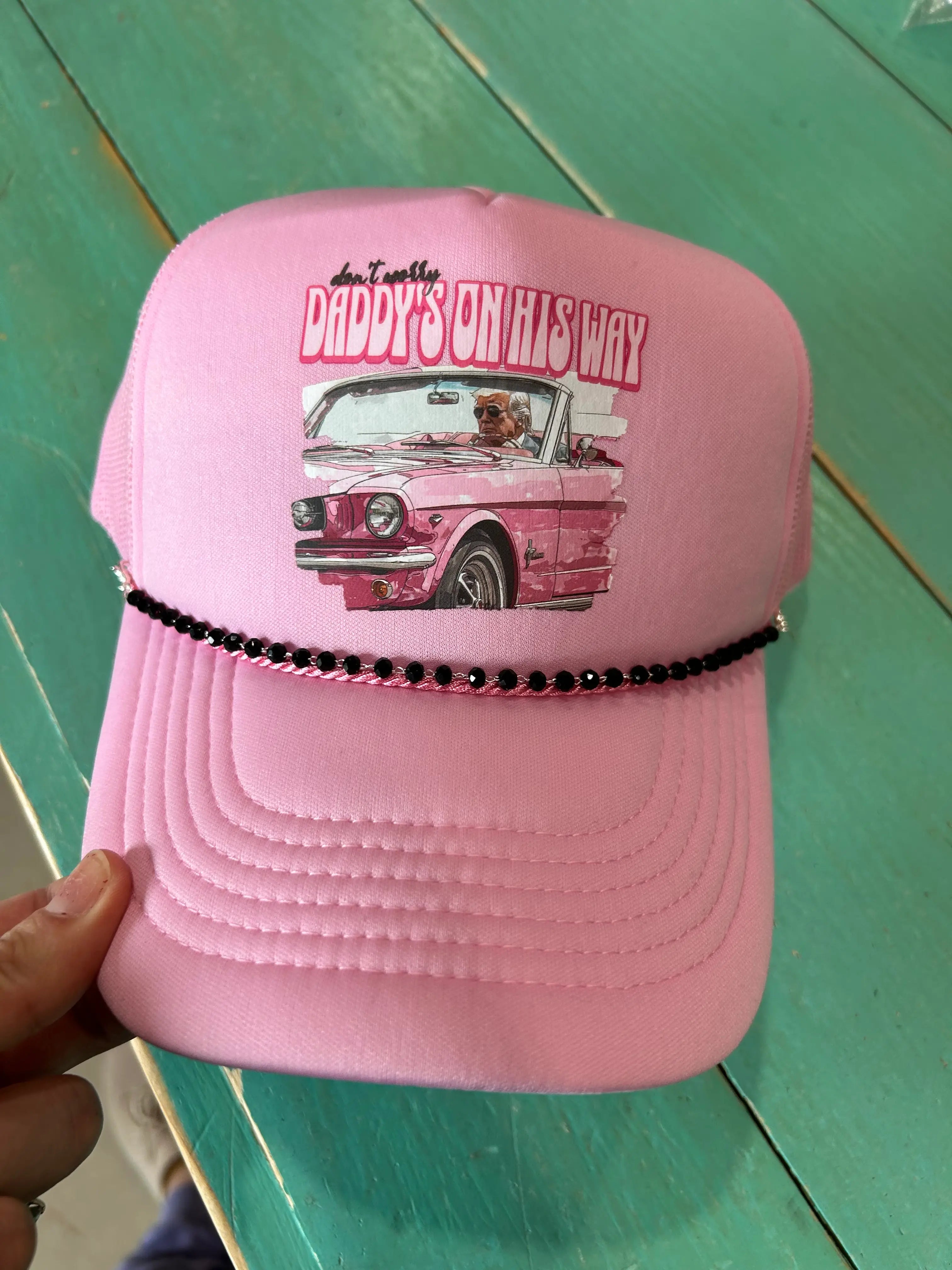 Trump, Daddy's On His Way Home Trucker Hat