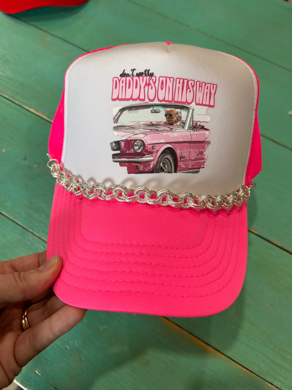 Trump, Daddy's On His Way Home Trucker Hat