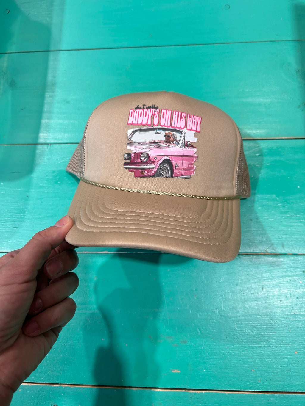 Trump, Daddy's On His Way Home Trucker Hat