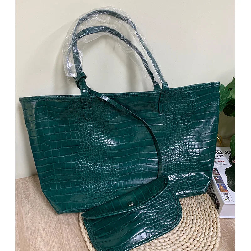 XMESSUN Original Fashion Style Women Bag Portable Women's Bucket Bags Ostrich Pattern Shopping Tote Casual Simple Ladies Handbag