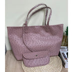 XMESSUN Original Fashion Style Women Bag Portable Women's Bucket Bags Ostrich Pattern Shopping Tote Casual Simple Ladies Handbag