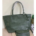 XMESSUN Original Fashion Style Women Bag Portable Women's Bucket Bags Ostrich Pattern Shopping Tote Casual Simple Ladies Handbag