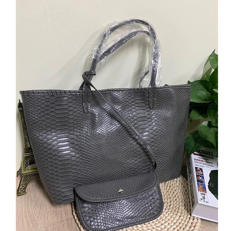 XMESSUN Original Fashion Style Women Bag Portable Women's Bucket Bags Ostrich Pattern Shopping Tote Casual Simple Ladies Handbag