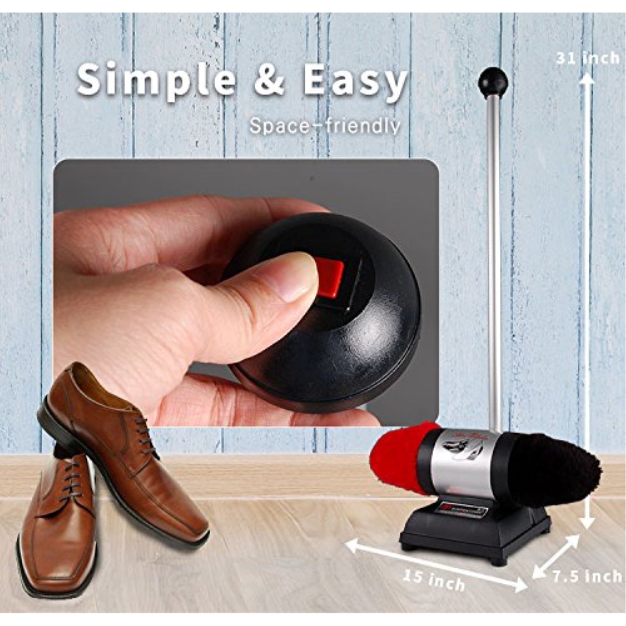 Dual-Buffer Shoe Polisher