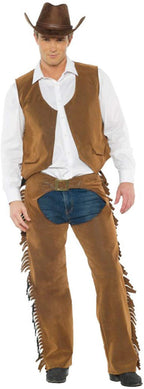 cowboy chaps and Vest Mens costume  XX- Large