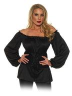 Black Renaissance Woman's Costume Shirt | X-Large
