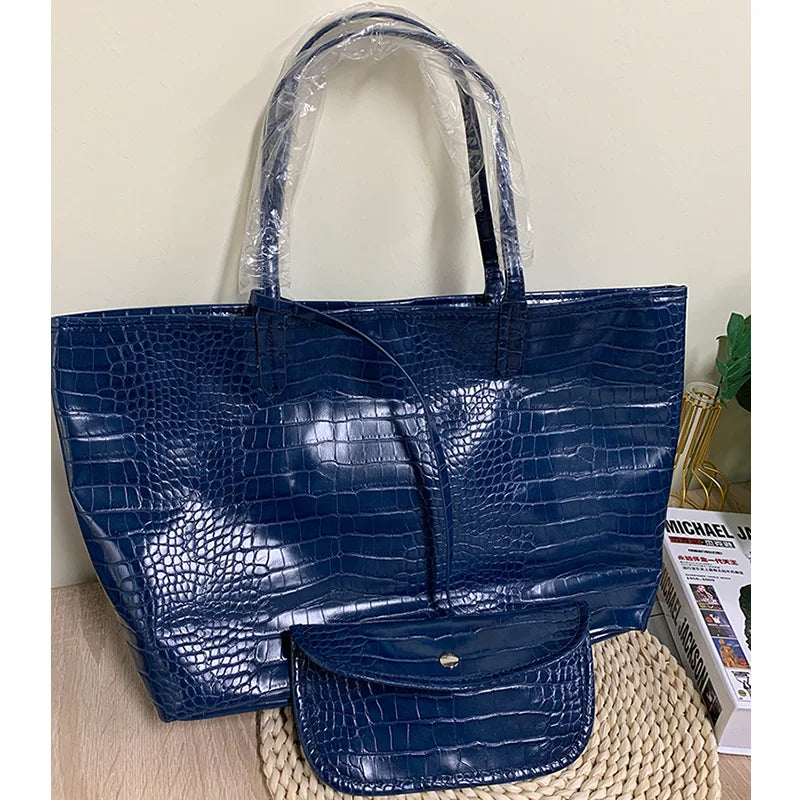 XMESSUN Original Fashion Style Women Bag Portable Women's Bucket Bags Ostrich Pattern Shopping Tote Casual Simple Ladies Handbag
