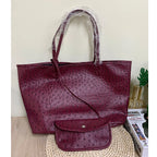 XMESSUN Original Fashion Style Women Bag Portable Women's Bucket Bags Ostrich Pattern Shopping Tote Casual Simple Ladies Handbag
