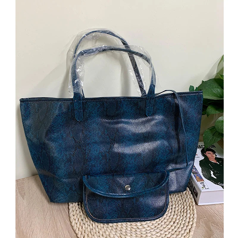 XMESSUN Original Fashion Style Women Bag Portable Women's Bucket Bags Ostrich Pattern Shopping Tote Casual Simple Ladies Handbag