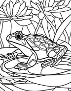 230 Stained Glass Frogs Coloring Pages – Printable PDF & Digital Coloring App Compatible