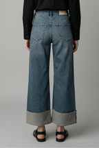 Elise TUMMY CONTROL HIGH RISE CUFFED A WIDE LEG JEANS