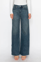Elise TUMMY CONTROL HIGH RISE CUFFED A WIDE LEG JEANS