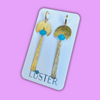 Art Deco Brass Dangles