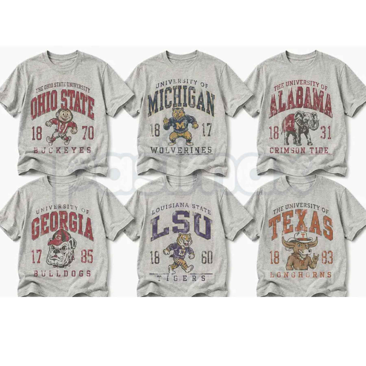 Vintage All Team Football Mascot T-Shirt – Retro College Team Graphic Tee, Classic Gridiron Game Day Unisex Cotton Shirt