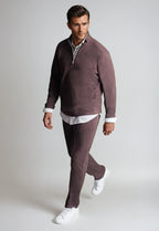 Voey Quarter Zip Sweatshirt - Espresso