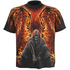 Spiral - Flaming Death - Allover T-Shirt Black - M