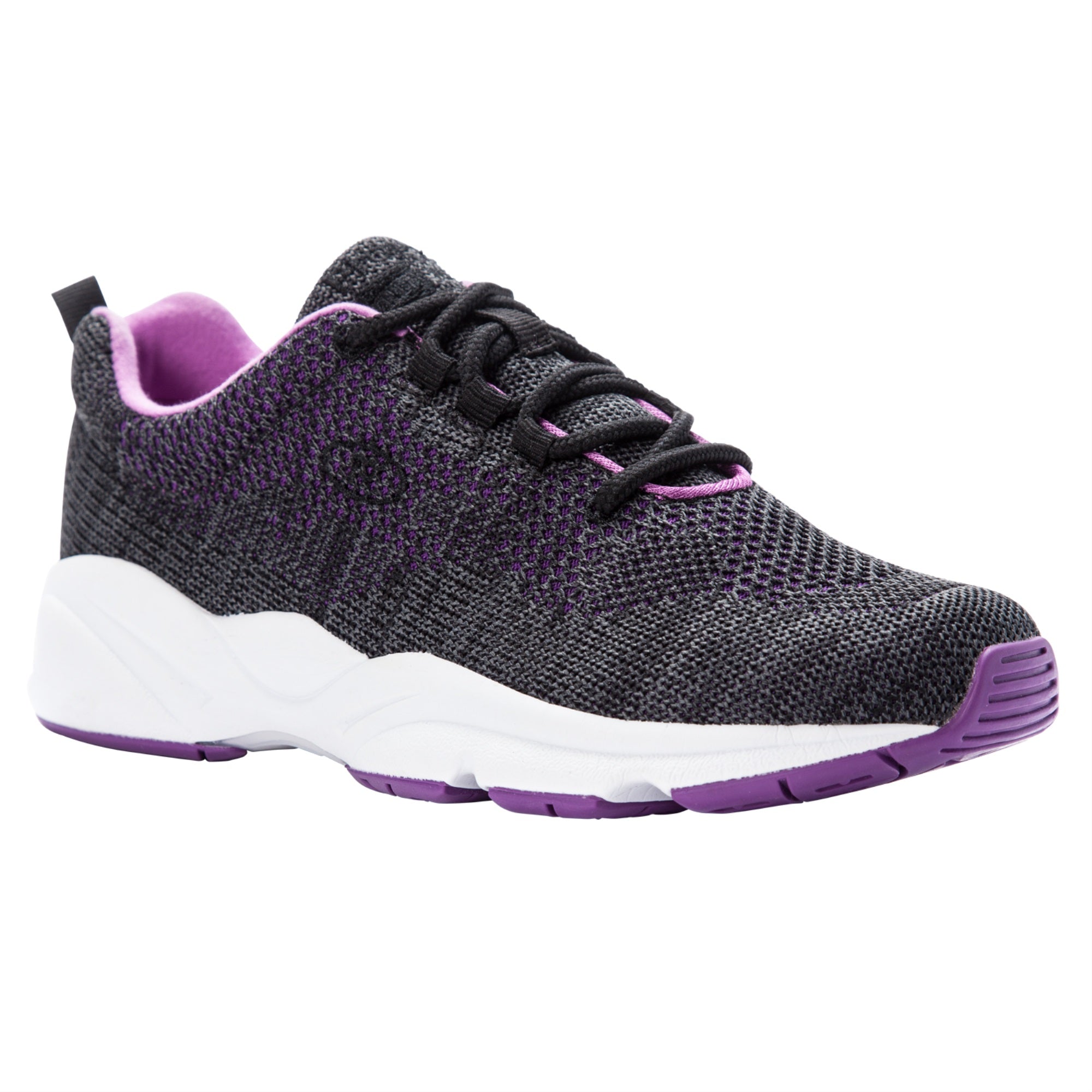 Propet Stability Fly Womens Sneakers - Black/Berry, Size 13