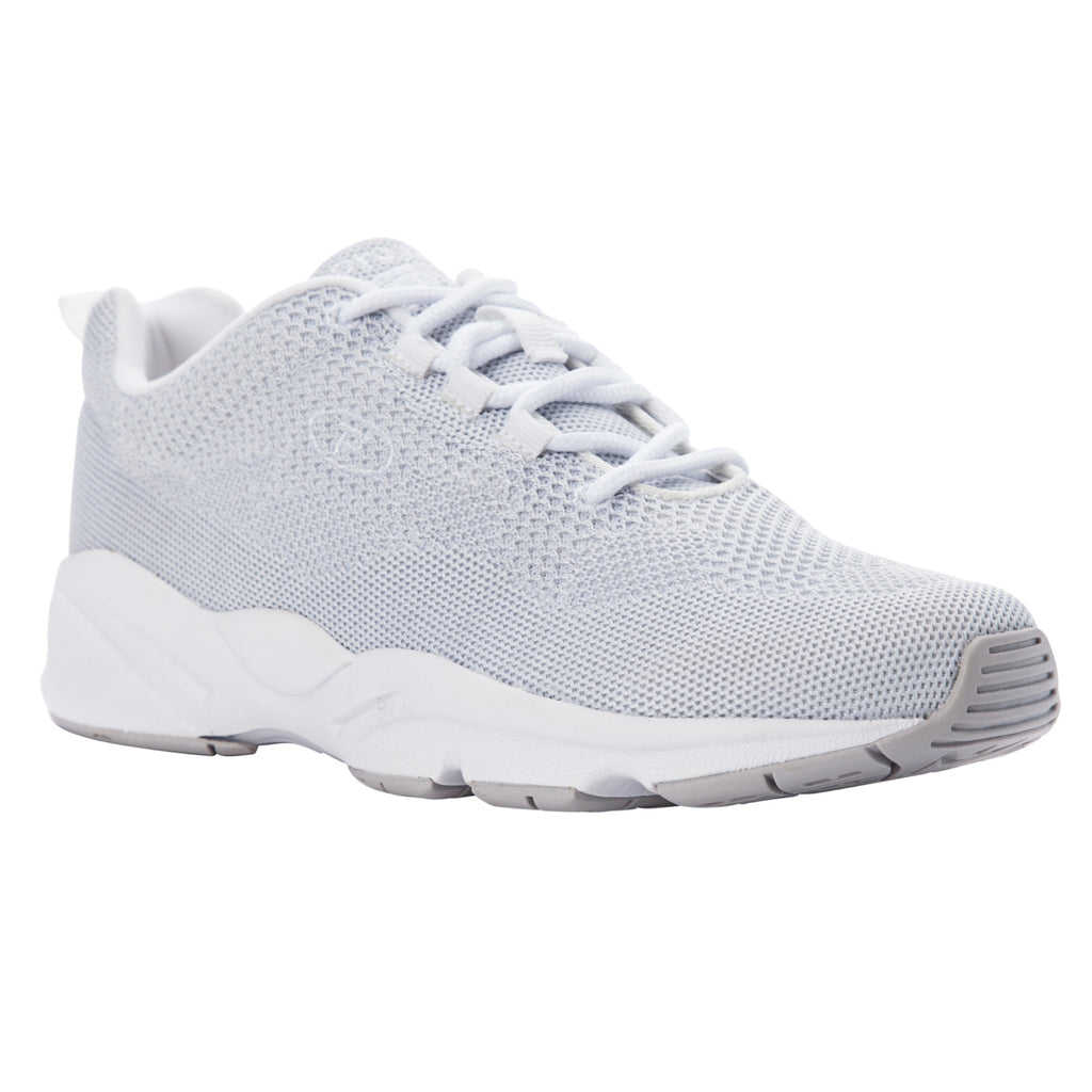 Propet Stability Fly Womens Sneakers - White/Silver, Size 07H