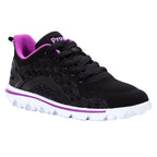 Propet TravelActiv Axial Womens Sneakers - Black/Purple, Size 11
