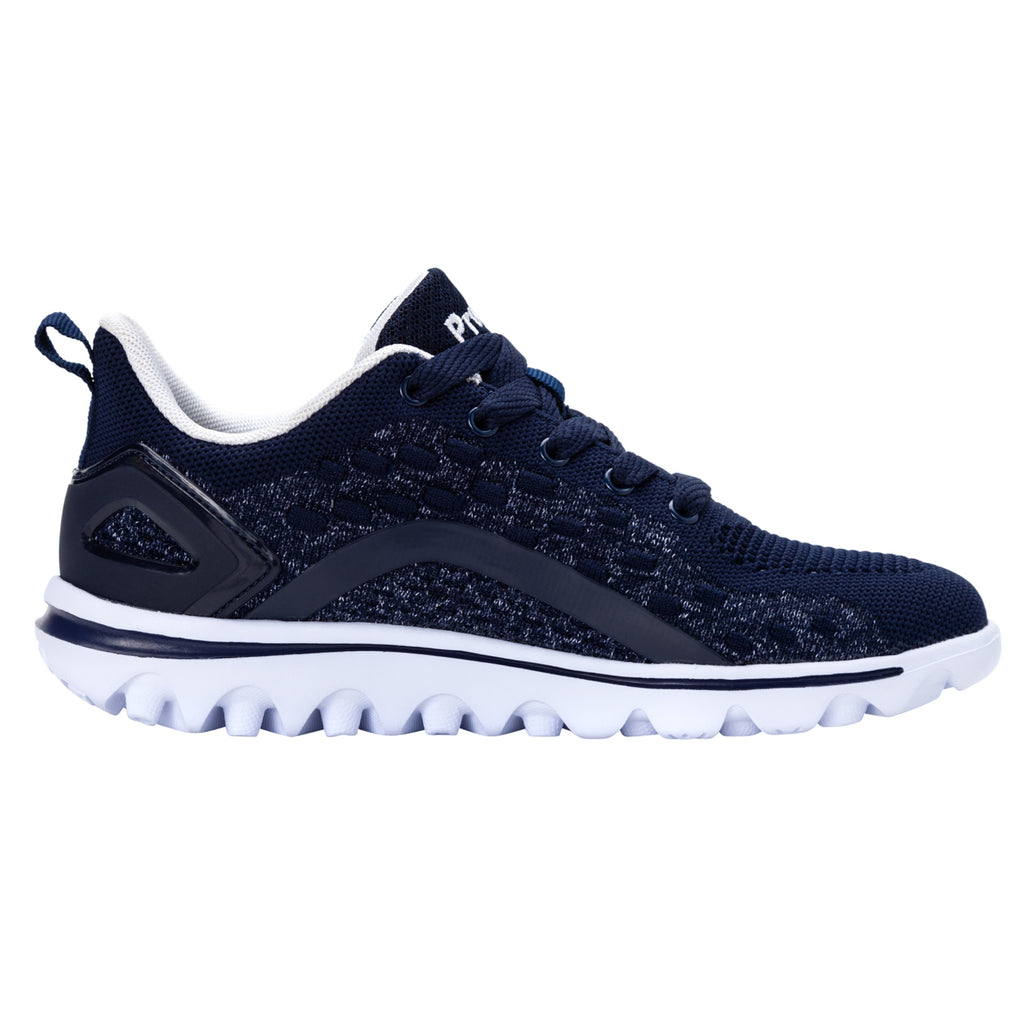 Propet TravelActiv Axial Womens Sneakers - Navy/White, Size 08H