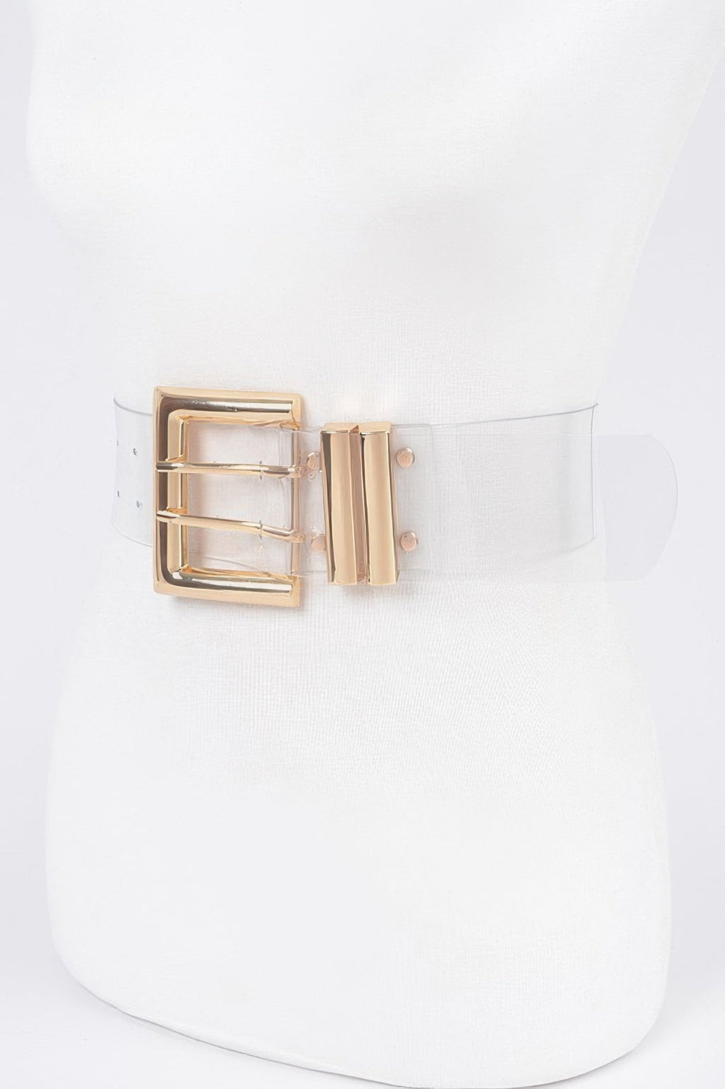Metal Buckle Transparent Belt