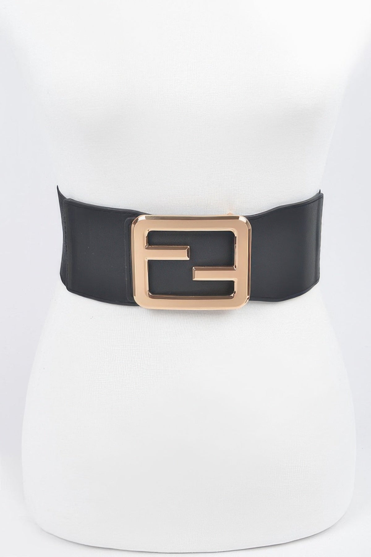 Metal Buckle Plus Size Elastic Belt