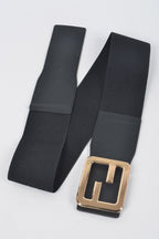 Metal Buckle Plus Size Elastic Belt