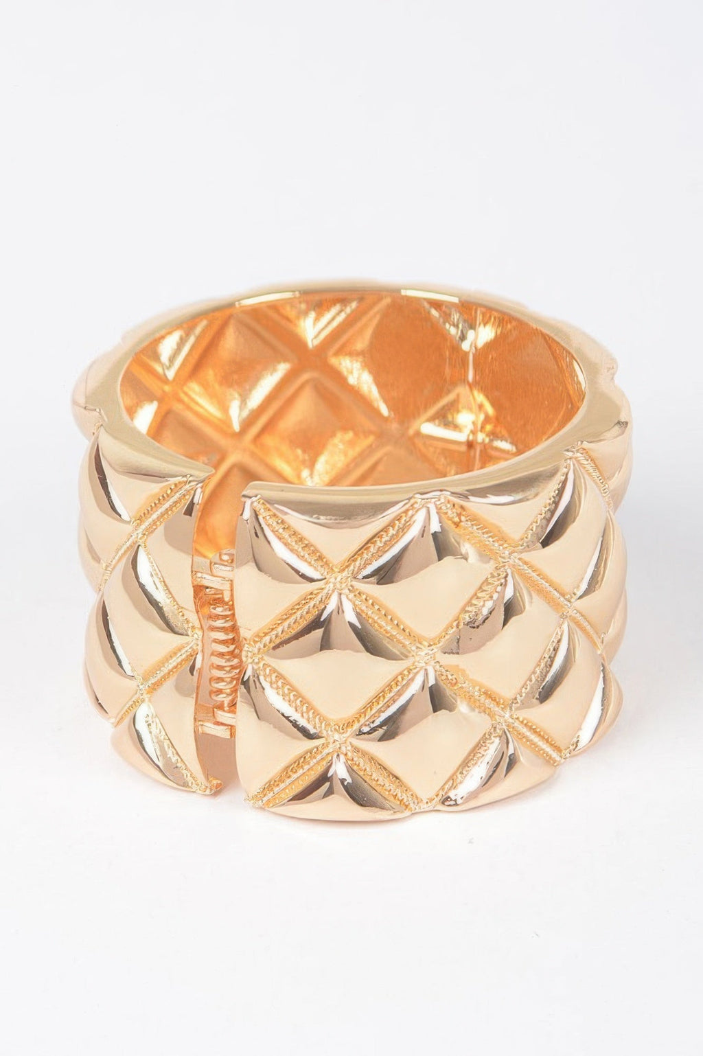 Metal Diagonal Shape Cuff Bracelet