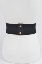 Metal Buckle Plus Size Elastic Belt