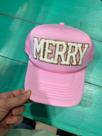 White Chenille Merry Trucker