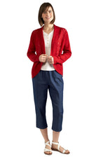 Women's Open Front Glitter Shrug — Lightweight Metallic Knit