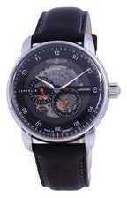 Zeppelin Captains Line Skeleton Leather Automatic 8664-2 86642 Mens Watch