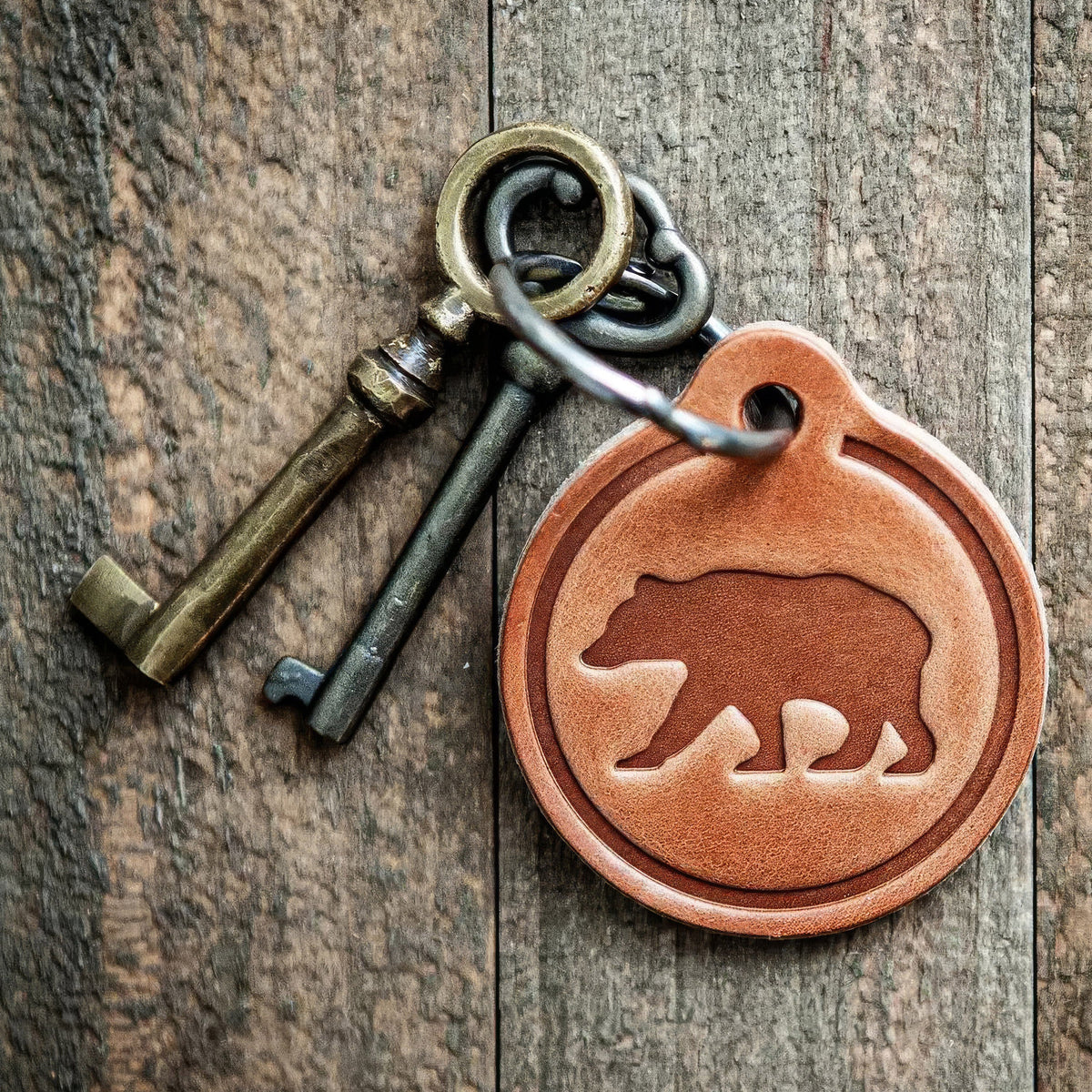 Leather Bear Keychain from America The Beautiful®